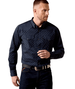 MNS Everything Classic Fit Snap Shirt - Night Sky Geo Print
