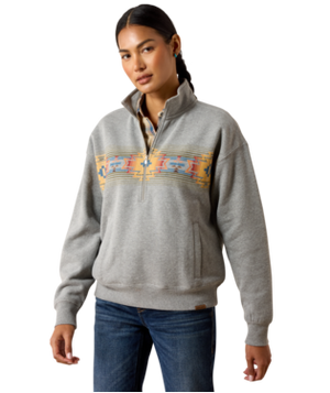 WMS Selena 1/2 Zip Sweatshirt - Heather Grey
