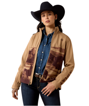WMS Ariat Logo Softshell Jacket - Lone Ranger Print