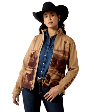 WMS Ariat Logo Softshell Jacket - Lone Ranger Print