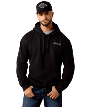 MNS Ariat Chalk Diamond Patriot Hoodie - Black
