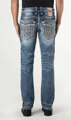 Rock Revival Men's Sylas J200R Straight cut Jean