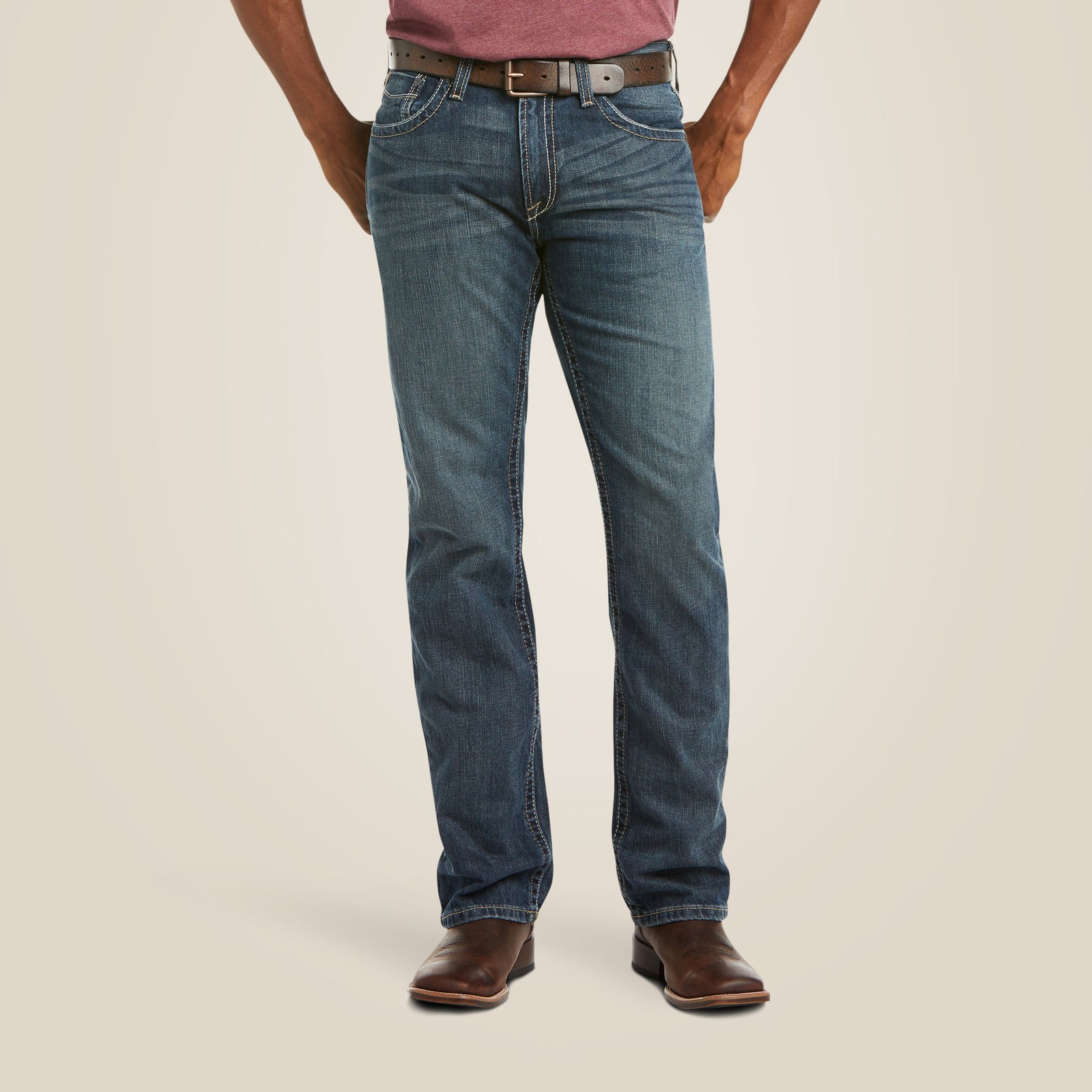 Ariat Men's M5 Straight Arrowhead Jeans, Deadrun
