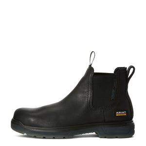 Ariat Men's Turbo Chelsea Waterproof Carbon Toe Work Boot, Black