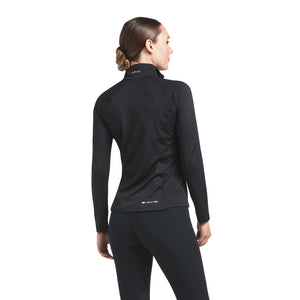 Ariat Women's Sunstopper 2.0 1/4 Zip Baselayer, Black