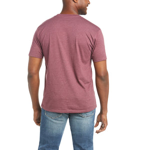 Ariat Men's Ariat Traditional T-Shirt, Burgundy Heather