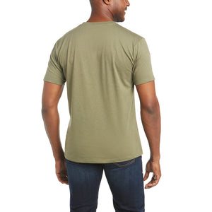 Ariat Men's Ariat Double T-Shirt, Military Heather