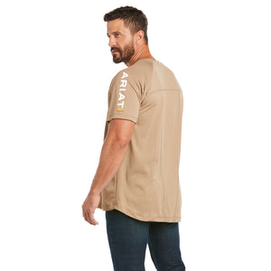 Ariat Men's Rebar Heat Fighter T-Shirt, Khaki