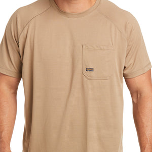 Ariat Men's Rebar Heat Fighter T-Shirt, Khaki