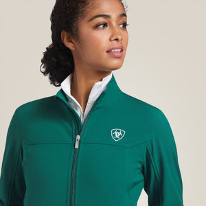 Ariat Women's Classic Team Softshell MEXICO Water Resistant Jacket, Verde
