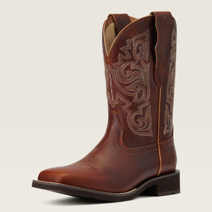Ariat Women's Delilah StretchFit Wide Square Toe Western Boot, Spiced Cider