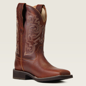 Ariat Women's Delilah StretchFit Wide Square Toe Western Boot, Spiced Cider