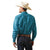 Ariat Men's Team Solomon Classic Fit Shirt, Blue Teal