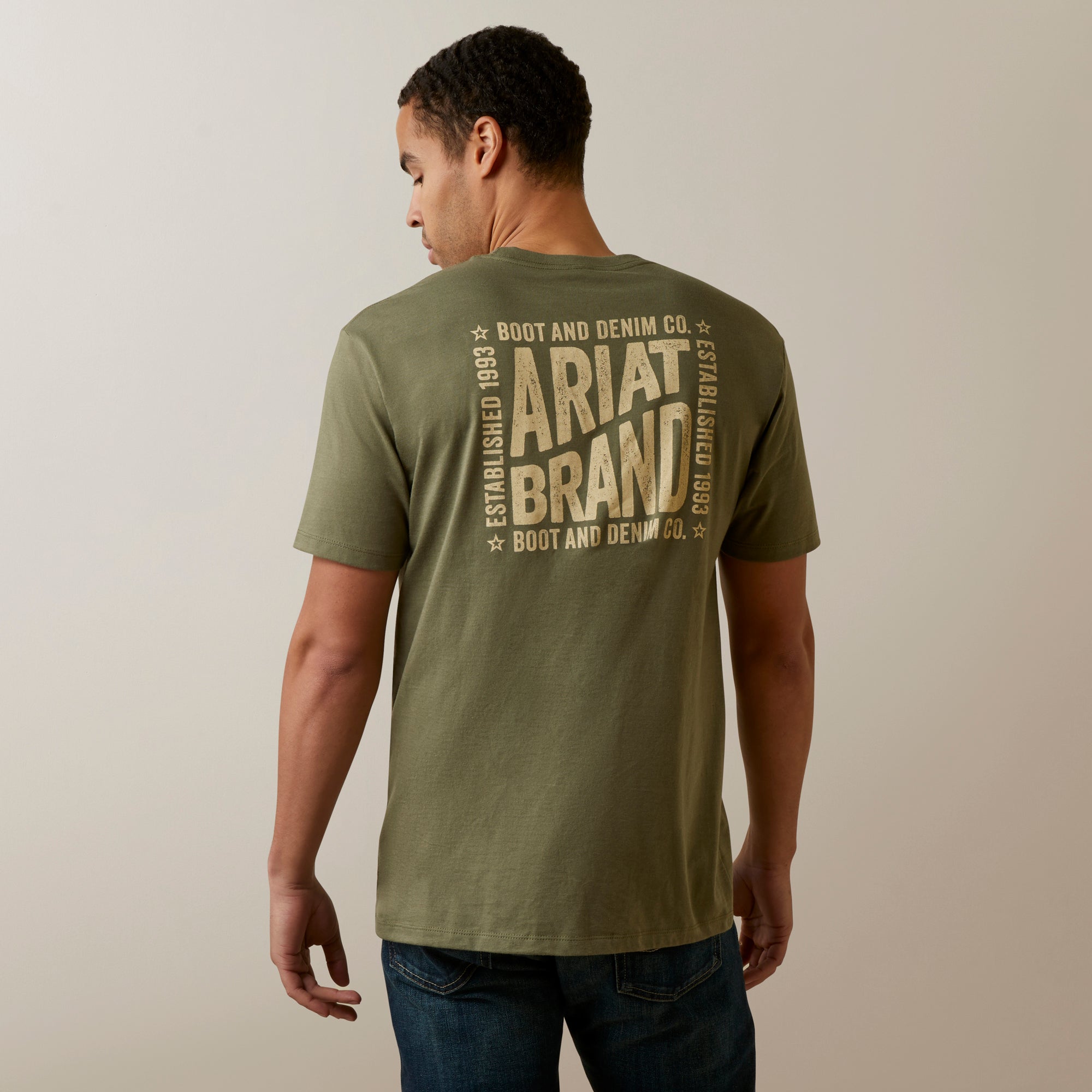 Ariat Men's Curve Ball T-Shirt, Military Heather