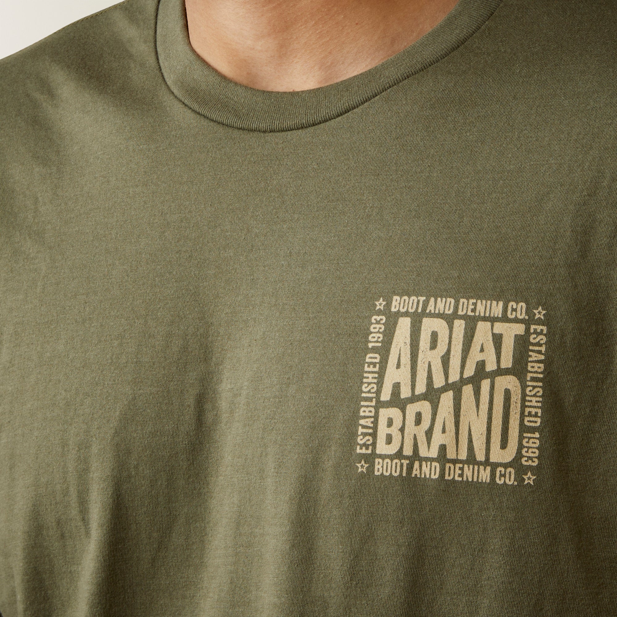 Ariat Men's Curve Ball T-Shirt, Military Heather - Mora's Jeans