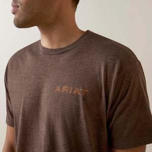 Ariat Men's Shield Stitch T-Shirt, Brown Heather