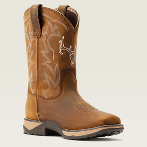 Ariat Women's Anthem Deer Waterproof Western Boot, Distressed Brown