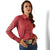 Ariat Women's Wrinkle Resist Team Kirby Stretch Shirt, Earth Red/ Pony