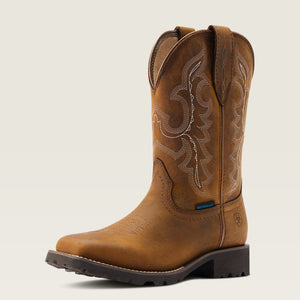 Ariat Women's Unbridled Rancher Waterproof Western Boot, Oily Distressed Tan