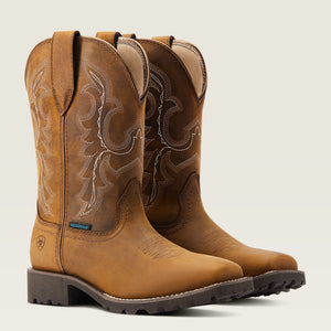 Ariat Women's Unbridled Rancher Waterproof Western Boot, Oily Distressed Tan