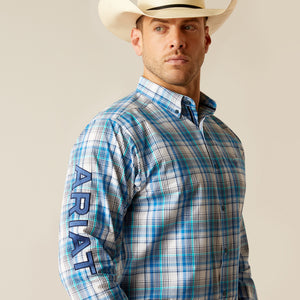 Ariat Men's Pro Series Team Griffen Classic Fit Long Sleeve Shirt, White