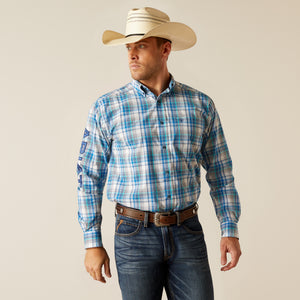 Ariat Men's Pro Series Team Griffen Classic Fit Long Sleeve Shirt, White