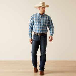 Ariat Men's Pro Series Team Griffen Classic Fit Long Sleeve Shirt, White