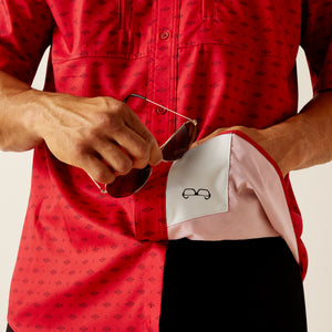 Ariat Men's VentTEK Classic Fit Short Sleeve Shirt, Haute Red
