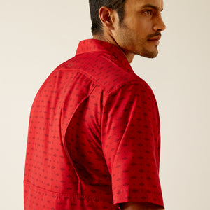 Ariat Men's VentTEK Classic Fit Short Sleeve Shirt, Haute Red