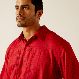 Ariat Men's VentTEK Classic Fit Short Sleeve Shirt, Haute Red