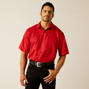 Ariat Men's VentTEK Classic Fit Short Sleeve Shirt, Haute Red