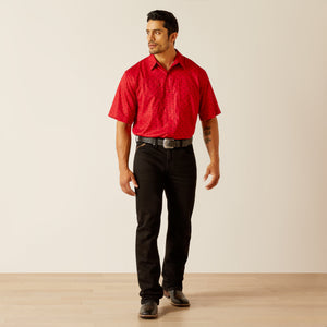 Ariat Men's VentTEK Classic Fit Short Sleeve Shirt, Haute Red