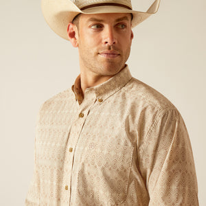 Ariat Men's 360 Airflow  Classic Fit Long Sleeve Shirt, Simply Taupe