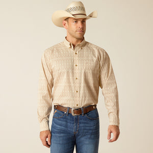 Ariat Men's 360 Airflow  Classic Fit Long Sleeve Shirt, Simply Taupe