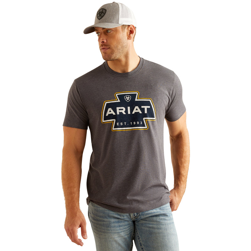 Ariat Men's Ariat Southwest Shape T-Shirt, Titanium Heather