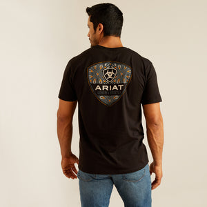 Ariat Men's Ariat Paisley Shield T-Shirt, Black