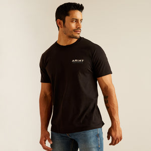 Ariat Men's Ariat Paisley Shield T-Shirt, Black