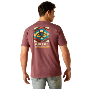 Ariat Men's Ariat Serape Fill T-Shirt, Burgundy Heather