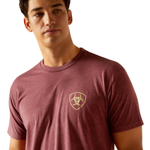 Ariat Men's Ariat Serape Fill T-Shirt, Burgundy Heather