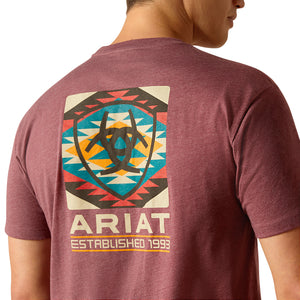 Ariat Men's Ariat Serape Fill T-Shirt, Burgundy Heather