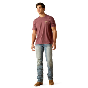 Ariat Men's Ariat Serape Fill T-Shirt, Burgundy Heather