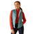 Ariat Youth Bella Reversible Insulated Vest, Painted Ponies|Brittany Blue