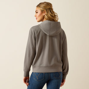 Ariat Women's Breeze Full Zip Hoodie, Smoked Pearl