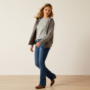 Ariat Women's Breeze Full Zip Hoodie, Smoked Pearl