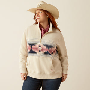 Ariat Women's June 1/2 Zip Sweatshirt, Oatmeal Heather