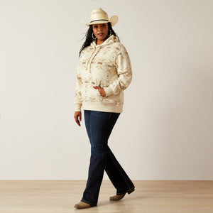 Ariat Women's Ariat Logo 2.0 Hoodie, Sandstone Southwest Print