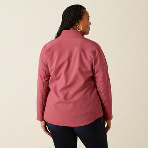 Ariat Women's New Team Softshell Jacket, Dry Rose/Mauve Blur
