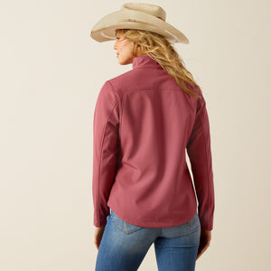 Ariat Women's New Team Softshell Jacket, Dry Rose/Mauve Blur