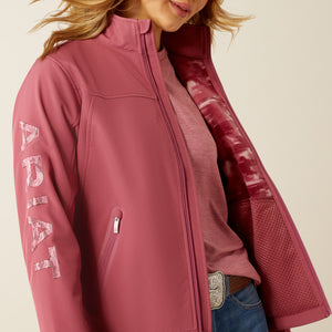 Ariat Women's New Team Softshell Jacket, Dry Rose/Mauve Blur