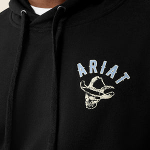 Ariat Men's Ariat Stitched Skull Hoodie, Black